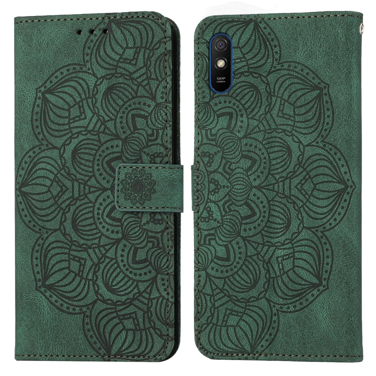 Custodia per cellulare in pelle flip goffrata con mandala, For Xiaomi Redmi Note 7 / Note 7 Pro, For Xiaomi Redmi 9, For Xiaomi Redmi 9A, For Xiaomi Redmi 9C / 10A