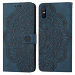 Custodia per cellulare in pelle flip goffrata con mandala, For Xiaomi Redmi Note 7 / Note 7 Pro, For Xiaomi Redmi 9, For Xiaomi Redmi 9A, For Xiaomi Redmi 9C / 10A