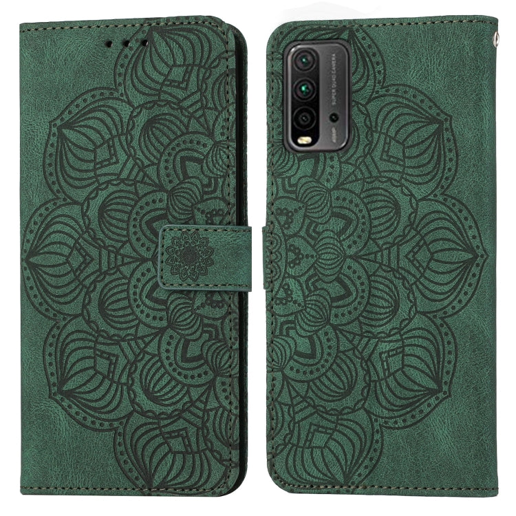 Custodia per cellulare in pelle flip goffrata con mandala, For Xiaomi Redmi 9T, For Xiaomi Redmi 10, For Xiaomi Redmi 10C, For Xiaomi Redmi Note 8