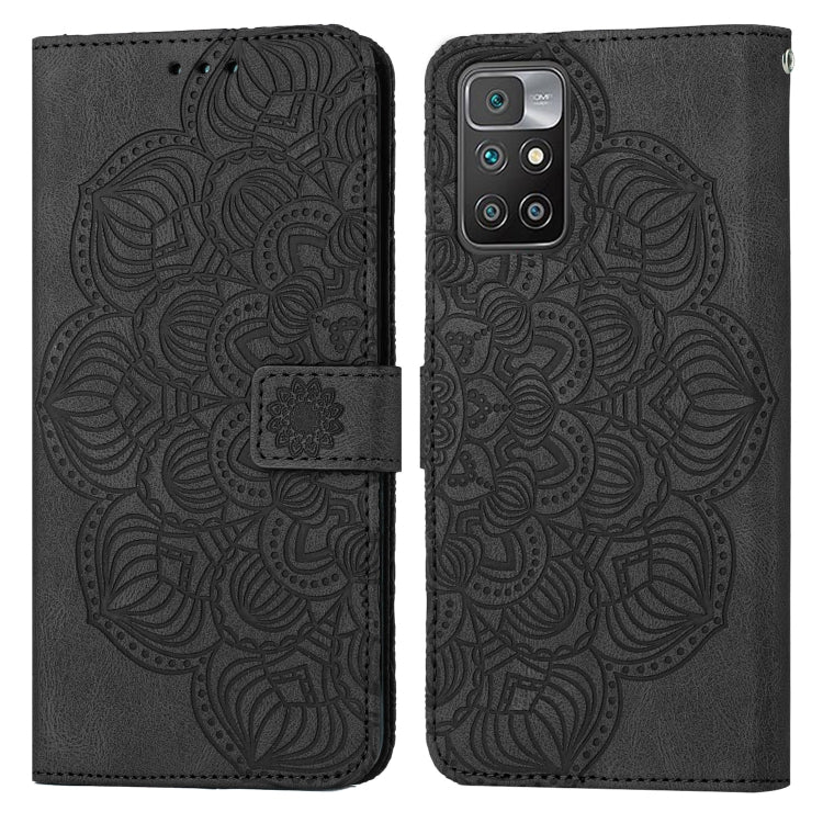 Custodia per cellulare in pelle flip goffrata con mandala, For Xiaomi Redmi 9T, For Xiaomi Redmi 10, For Xiaomi Redmi 10C, For Xiaomi Redmi Note 8