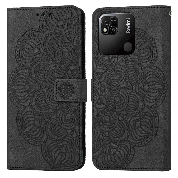 Custodia per cellulare in pelle flip goffrata con mandala, For Xiaomi Redmi 9T, For Xiaomi Redmi 10, For Xiaomi Redmi 10C, For Xiaomi Redmi Note 8