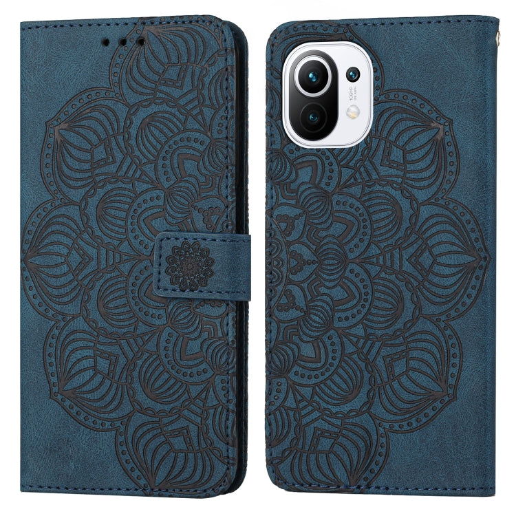 Custodia per cellulare in pelle flip goffrata con mandala, For Xiaomi Mi 10T Lite, For Xiaomi Mi 10T / 10T Pro, For Xiaomi Mi 11 Lite, For Xiaomi 11T