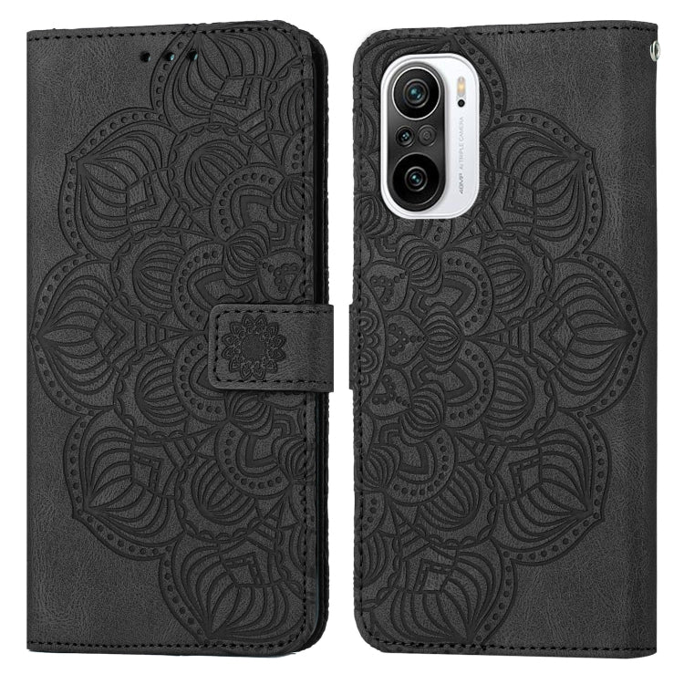 Custodia per cellulare in pelle flip goffrata con mandala, For Xiaomi 12 Lite, For Xiaomi Poco F3, For Xiaomi Poco M3, For Xiaomi Poco M4 Pro 5G