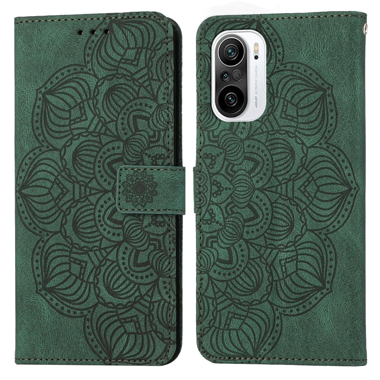 Custodia per cellulare in pelle flip goffrata con mandala, For Xiaomi 12 Lite, For Xiaomi Poco F3, For Xiaomi Poco M3, For Xiaomi Poco M4 Pro 5G
