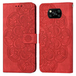 Custodia per cellulare in pelle flip goffrata con mandala, For Xiaomi Poco X3 NFC, For Xiaomi Poco X4 Pro 5G