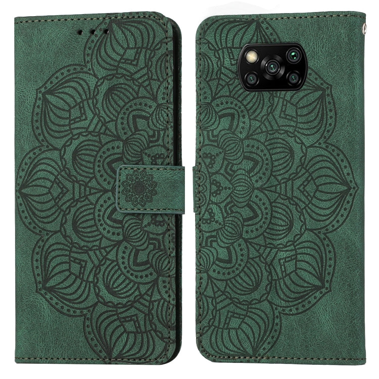 Custodia per cellulare in pelle flip goffrata con mandala, For Xiaomi Poco X3 NFC, For Xiaomi Poco X4 Pro 5G