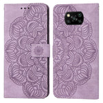 Custodia per cellulare in pelle flip goffrata con mandala, For Xiaomi Poco X3 NFC, For Xiaomi Poco X4 Pro 5G