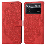 Custodia per cellulare in pelle flip goffrata con mandala, For Xiaomi Poco X3 NFC, For Xiaomi Poco X4 Pro 5G