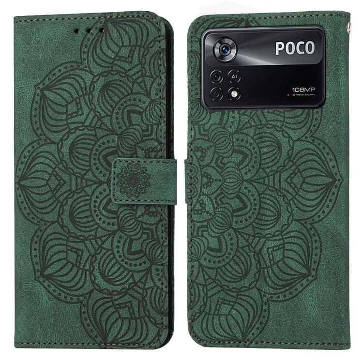 Custodia per cellulare in pelle flip goffrata con mandala, For Xiaomi Poco X3 NFC, For Xiaomi Poco X4 Pro 5G