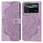 Custodia per cellulare in pelle flip goffrata con mandala, For Xiaomi Poco X3 NFC, For Xiaomi Poco X4 Pro 5G