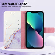 Custodia per cellulare in pelle con motivo in marmo, For iPhone 14, For iPhone 14 Plus, For iPhone 14  Pro  Max, For iPhone 14  Pro