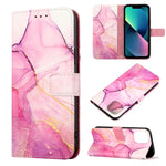 Custodia portafoglio in pelle con motivo marmo per iPhone 14 Plus