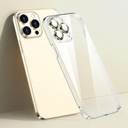 Custodia per telefono PC trasparente con pellicola per lenti, For iPhone 13, For iPhone 13 Pro, For iPhone 13 Pro Max, For iPhone 12