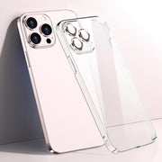 Custodia per telefono PC trasparente con pellicola per lenti, For iPhone 12 Pro, For iPhone 12 Pro Max