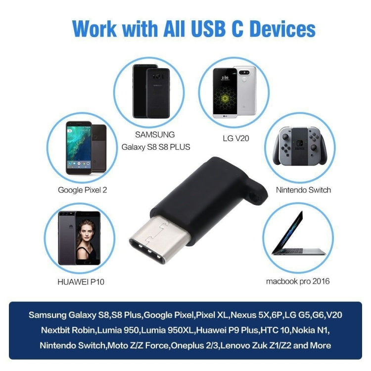 Adattatore micro USB femmina a USB-C maschio compatto