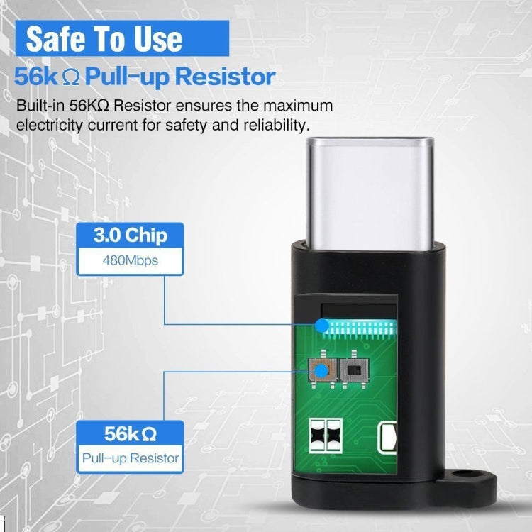 Adattatore micro USB femmina a USB-C maschio compatto