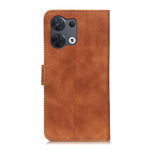 KHAZNEH Custodia per cellulare in pelle con vibrazione orizzontale a trama retrò, For OPPO Reno8, For OPPO Reno8 Pro, For OPPO Reno8 Pro+, For Huawei nova Y70