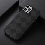 Custodia in PU scozzese intrecciata per iPhone 14 Pro Max
