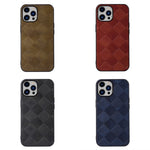 Custodia in PU scozzese intrecciata per iPhone 14 Pro Max