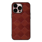 Custodia in PU scozzese intrecciata per iPhone 14 Pro Max
