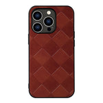 Custodia in PU scozzese intrecciata per iPhone 14 Pro Max