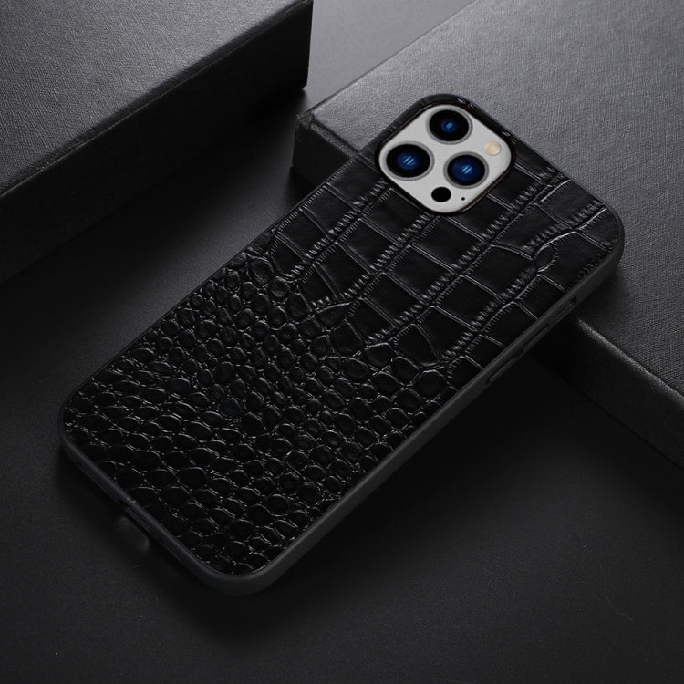 Custodia in pelle con strato coccodrillo per iPhone 14 Pro
