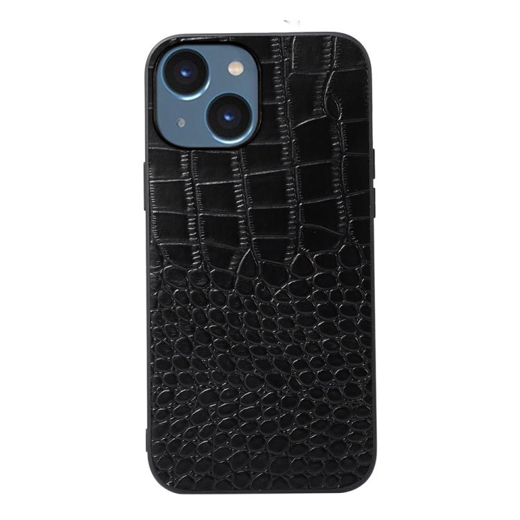Custodia in pelle di vacchetta con strato superiore di coccodrillo, For iPhone 14 Plus, For iPhone 14 Pro Max, For iPhone 14 Pro, For iPhone 14