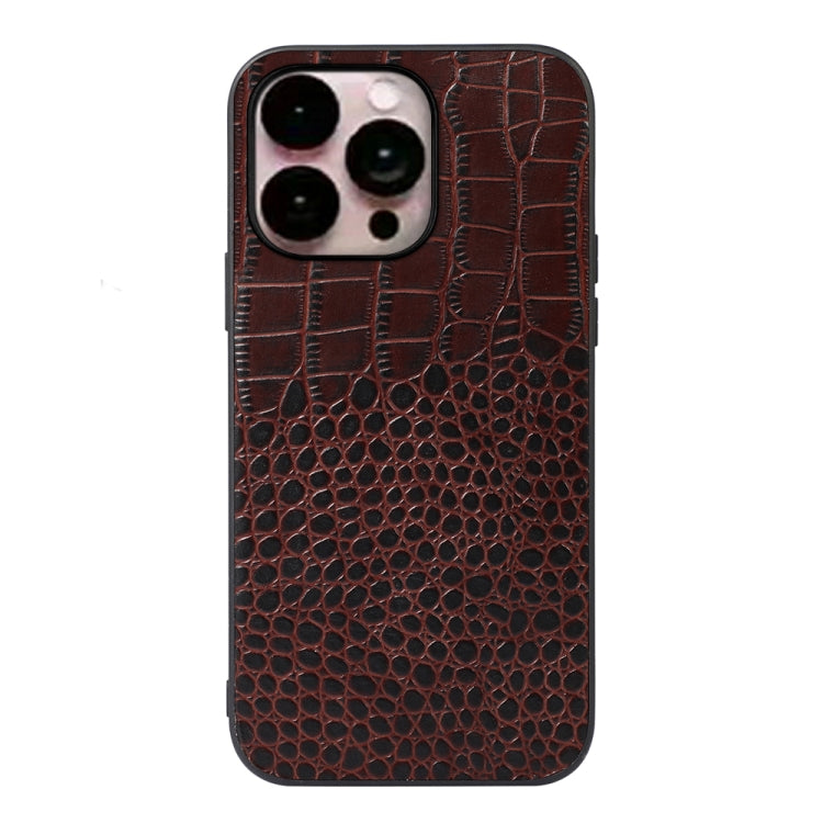 Custodia in pelle con strato coccodrillo per iPhone 14 Pro