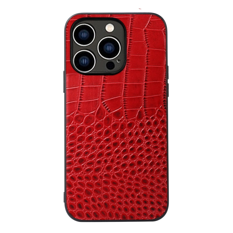 Custodia in pelle con strato coccodrillo per iPhone 14 Pro