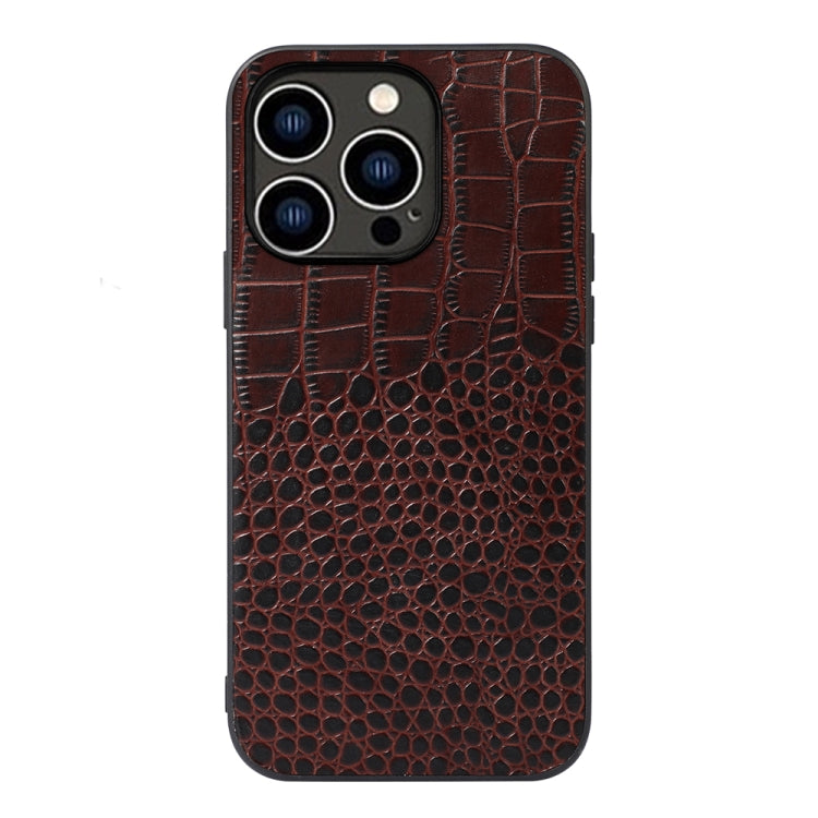 Custodia in pelle con strato coccodrillo per iPhone 14 Pro