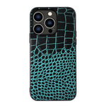 Custodia in pelle con strato coccodrillo per iPhone 14 Pro