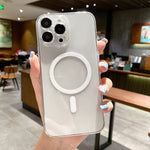 Custodia trasparente MagSafe con pellicola e lente in vetro per i