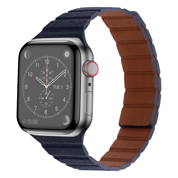 Forte cinturino in pelle magnetica per Apple Watch Series, 7 41mm / 6&SE&5&4 40mm / 3&2&1 38mm, 7 45mm / 6&SE&5&4 44mm / 3&2&1 42mm