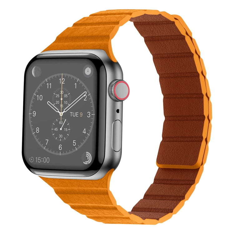 Forte cinturino in pelle magnetica per Apple Watch Series, 7 41mm / 6&SE&5&4 40mm / 3&2&1 38mm, 7 45mm / 6&SE&5&4 44mm / 3&2&1 42mm