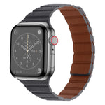 Forte cinturino in pelle magnetica per Apple Watch Series, 7 41mm / 6&SE&5&4 40mm / 3&2&1 38mm, 7 45mm / 6&SE&5&4 44mm / 3&2&1 42mm