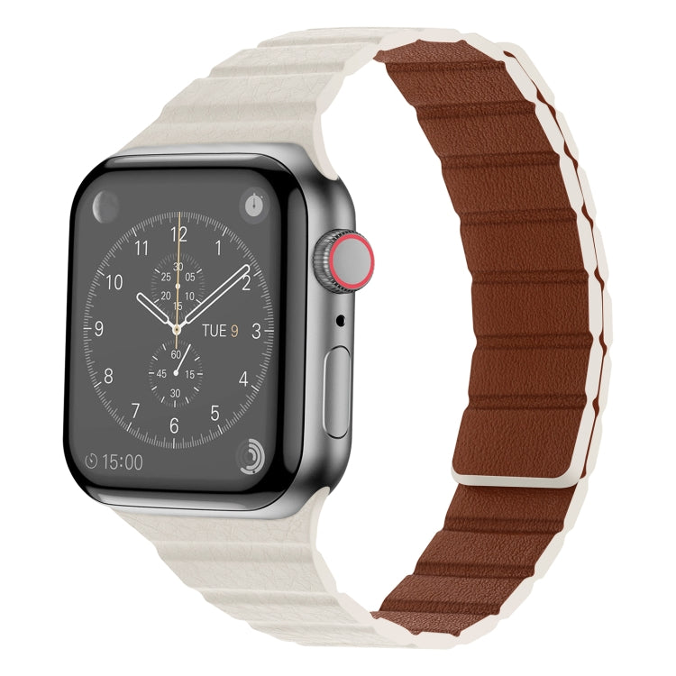 Forte cinturino in pelle magnetica per Apple Watch Series, 7 41mm / 6&SE&5&4 40mm / 3&2&1 38mm, 7 45mm / 6&SE&5&4 44mm / 3&2&1 42mm