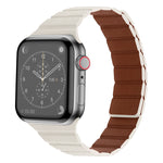Forte cinturino in pelle magnetica per Apple Watch Series, 7 41mm / 6&SE&5&4 40mm / 3&2&1 38mm, 7 45mm / 6&SE&5&4 44mm / 3&2&1 42mm