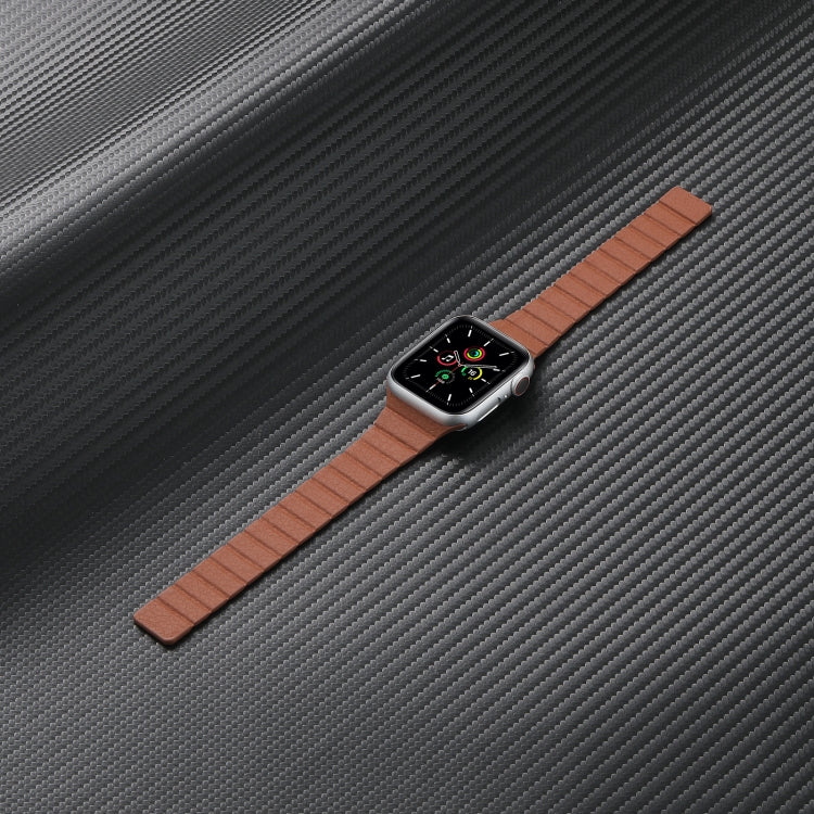 Forte cinturino in pelle magnetica per Apple Watch Series, 7 41mm / 6&SE&5&4 40mm / 3&2&1 38mm, 7 45mm / 6&SE&5&4 44mm / 3&2&1 42mm