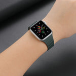 Forte cinturino in pelle magnetica per Apple Watch Series, 7 41mm / 6&SE&5&4 40mm / 3&2&1 38mm, 7 45mm / 6&SE&5&4 44mm / 3&2&1 42mm