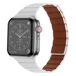 Forte cinturino in pelle magnetica per Apple Watch Series, 7 41mm / 6&SE&5&4 40mm / 3&2&1 38mm, 7 45mm / 6&SE&5&4 44mm / 3&2&1 42mm