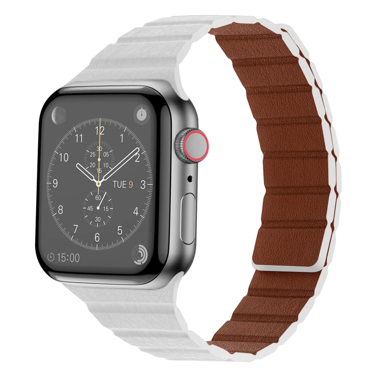 Forte cinturino in pelle magnetica per Apple Watch Series, 7 41mm / 6&SE&5&4 40mm / 3&2&1 38mm, 7 45mm / 6&SE&5&4 44mm / 3&2&1 42mm