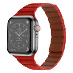 Forte cinturino in pelle magnetica per Apple Watch Series, 7 41mm / 6&SE&5&4 40mm / 3&2&1 38mm, 7 45mm / 6&SE&5&4 44mm / 3&2&1 42mm
