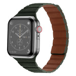 Forte cinturino in pelle magnetica per Apple Watch Series, 7 41mm / 6&SE&5&4 40mm / 3&2&1 38mm, 7 45mm / 6&SE&5&4 44mm / 3&2&1 42mm