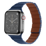 Forte cinturino in pelle magnetica per Apple Watch Series, 7 41mm / 6&SE&5&4 40mm / 3&2&1 38mm, 7 45mm / 6&SE&5&4 44mm / 3&2&1 42mm