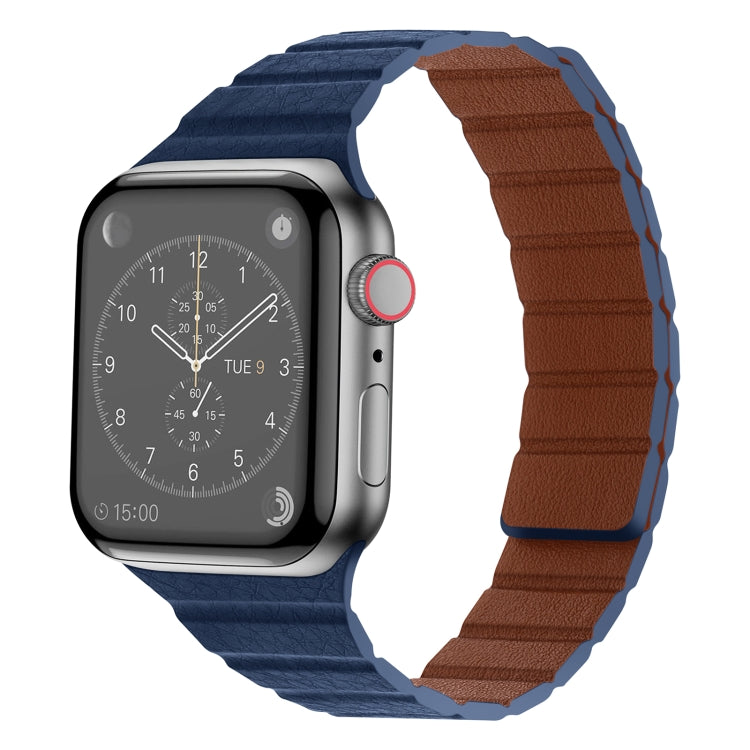 Forte cinturino in pelle magnetica per Apple Watch Series, 7 41mm / 6&SE&5&4 40mm / 3&2&1 38mm, 7 45mm / 6&SE&5&4 44mm / 3&2&1 42mm