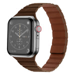 Forte cinturino in pelle magnetica per Apple Watch Series, 7 41mm / 6&SE&5&4 40mm / 3&2&1 38mm, 7 45mm / 6&SE&5&4 44mm / 3&2&1 42mm