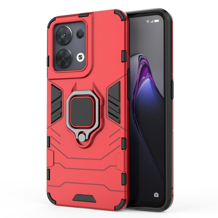 Custodia protettiva antiurto per PC + TPU con supporto per anello magnetico, For OPPO Reno8, For OPPO Reno8 Pro, For OPPO Reno8 Pro+