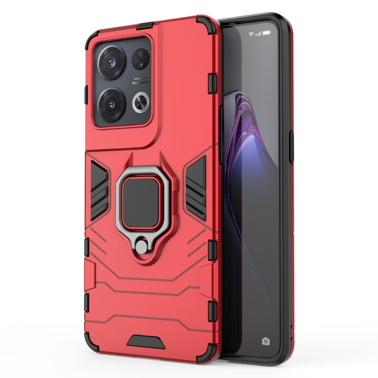 Custodia protettiva antiurto per PC + TPU con supporto per anello magnetico, For OPPO Reno8, For OPPO Reno8 Pro, For OPPO Reno8 Pro+