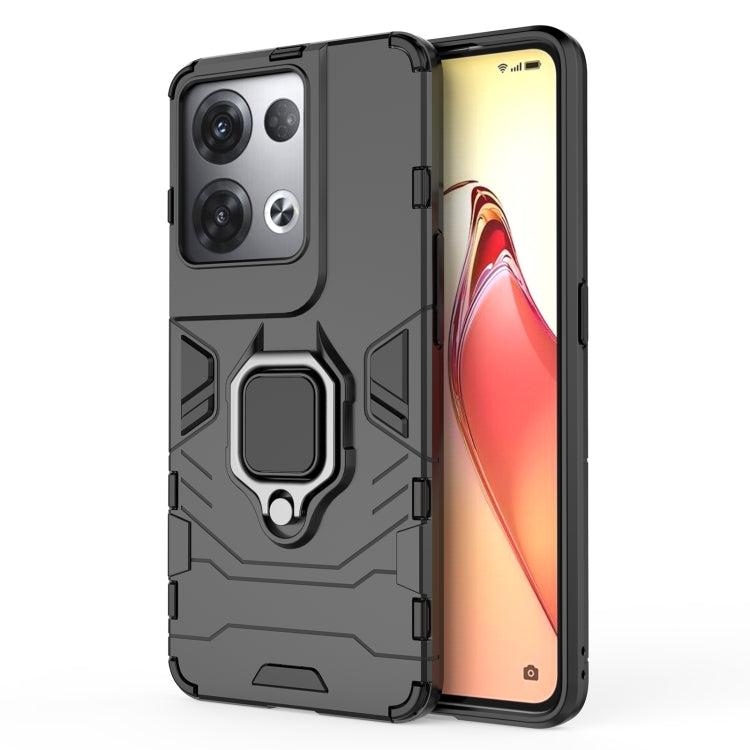 Custodia protettiva antiurto per PC + TPU con supporto per anello magnetico, For OPPO Reno8, For OPPO Reno8 Pro, For OPPO Reno8 Pro+