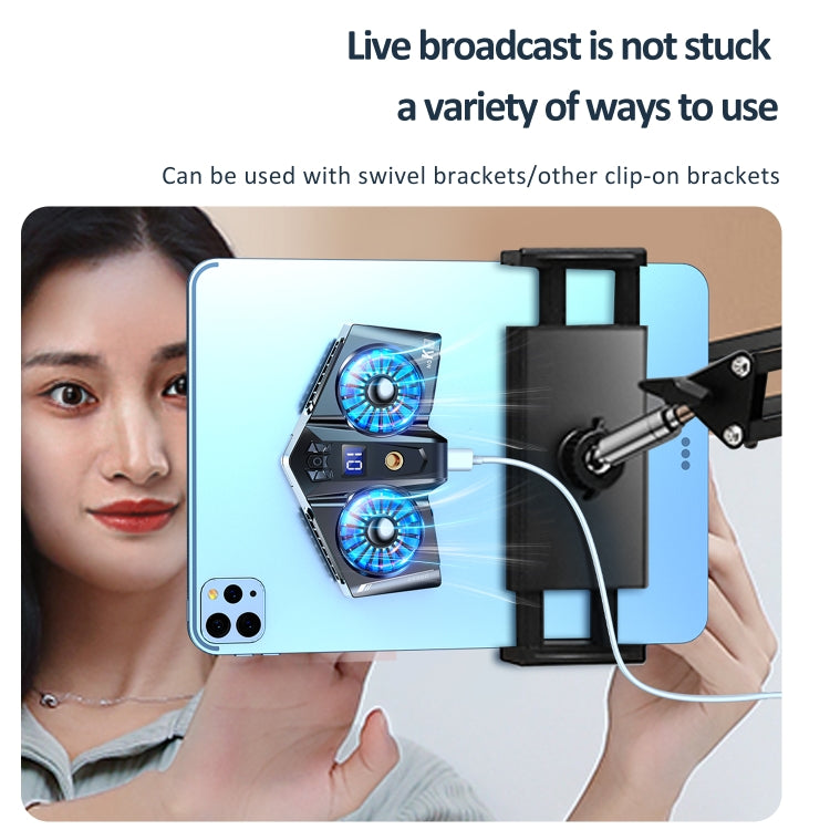 Radiatore per computer tablet magnetico a semiconduttore Twin Turbo K8A, K8A(Gun Color)